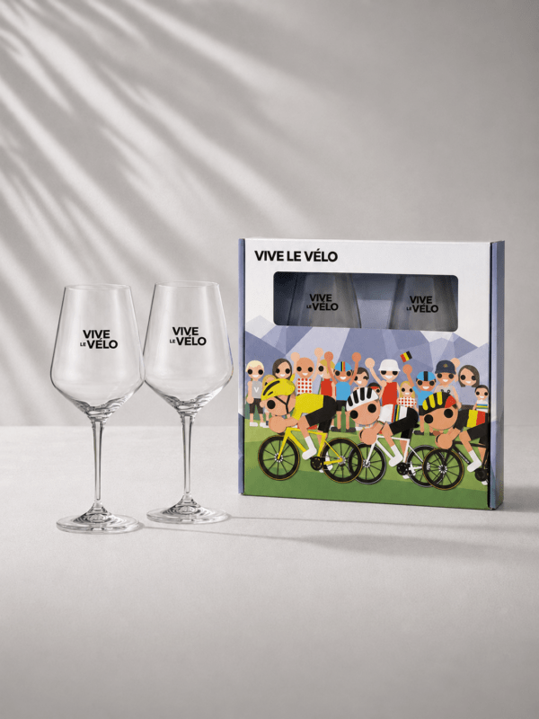 2 wijnglazen Vive Le Vélo